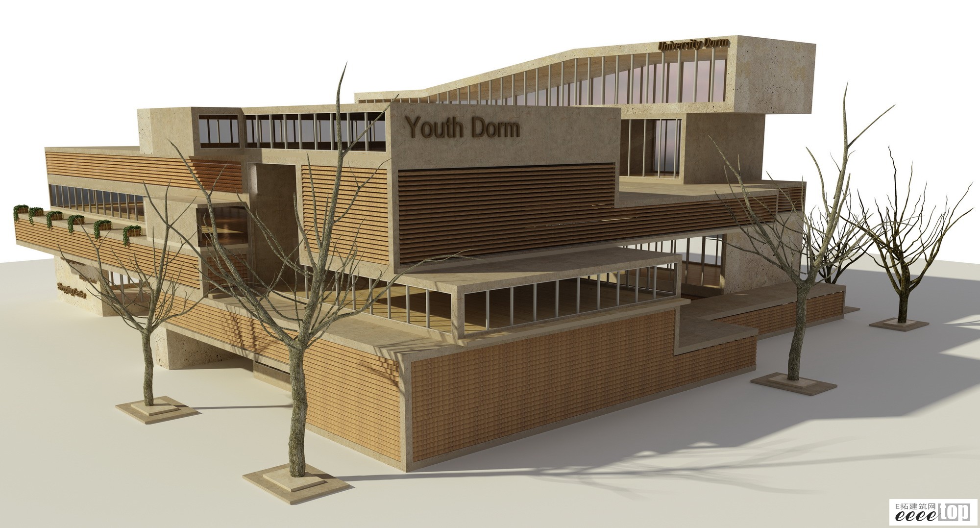 一份伊朗德黑兰学生的设计作业--青年宿舍(提供