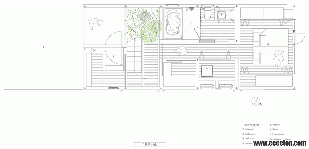 dezeen_Machi-House-by-UID-Architects_Ground floor plan.gif