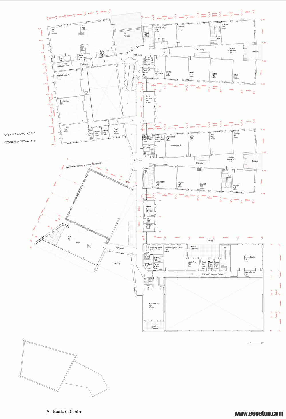 dezeen_Cornelius-Vermuyden-School-by-Nicholas-Hare_first floor plan.gif