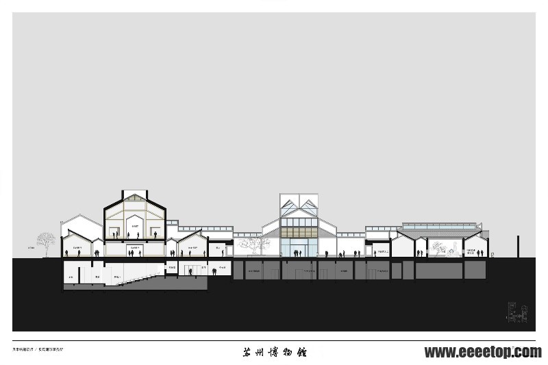 蘇州博物館全套設計圖(平面,剖面,模型,效果圖)