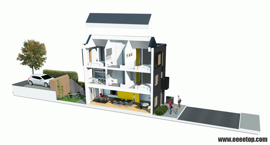 13 Option for three-storey open-plan layout with living room on the grond floor.gif