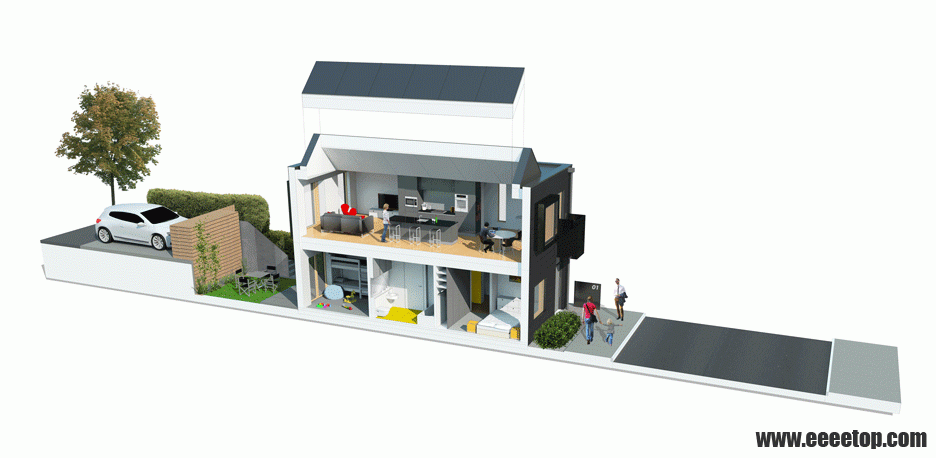 15 Option for two-storey open-plan layout with living room on the first floor.gif